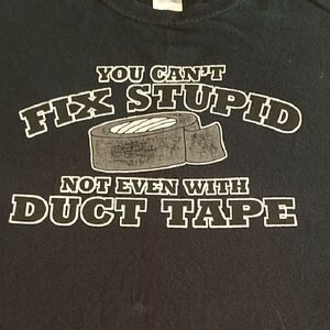 Quirky Black Bold Design Graphic T -Shirt  size XL